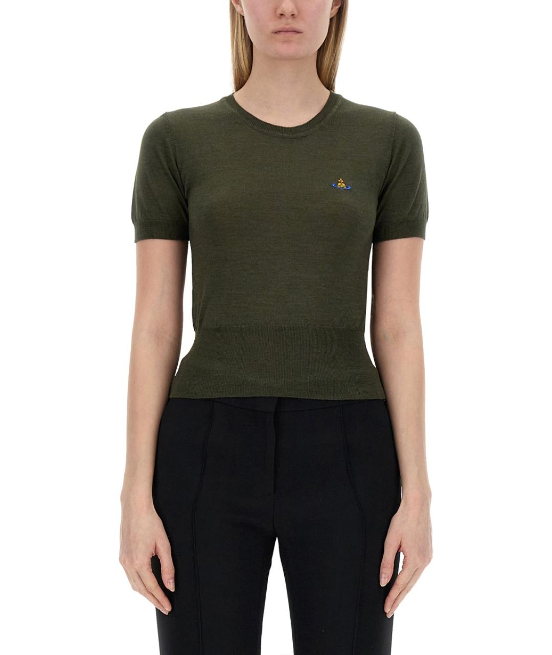 VIVIENNE WESTWOOD Зеленый шерстяной джемпер / свитер, фото 2