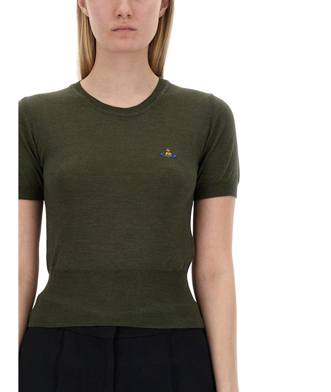 VIVIENNE WESTWOOD Зеленый шерстяной джемпер / свитер, фото 5