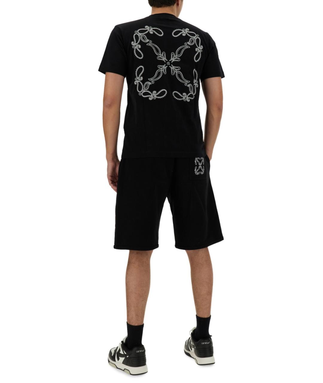 OFF-WHITE Черные хлопковые шорты, фото 2