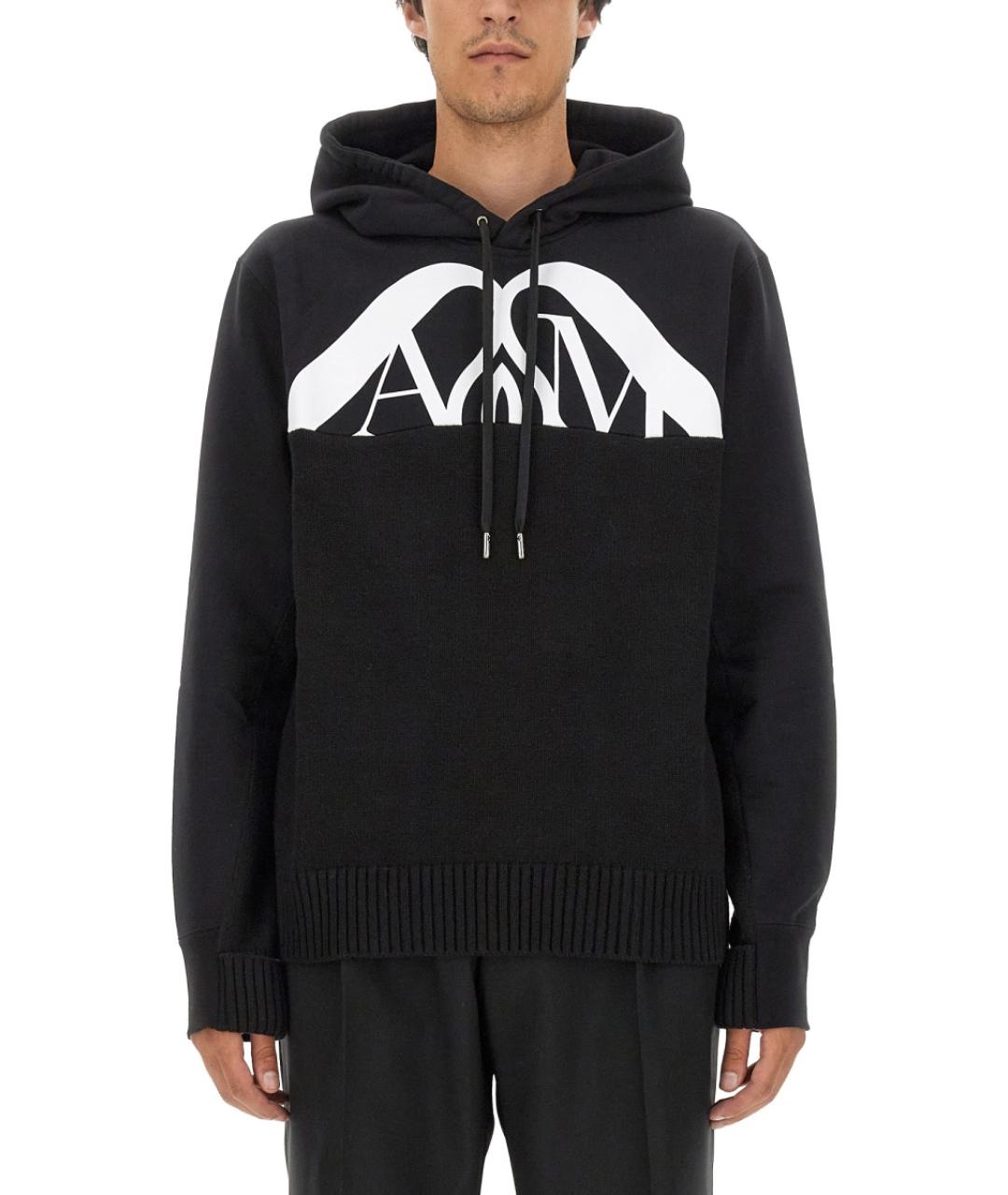 ALEXANDER MCQUEEN Черный хлопковый джемпер / свитер, фото 2