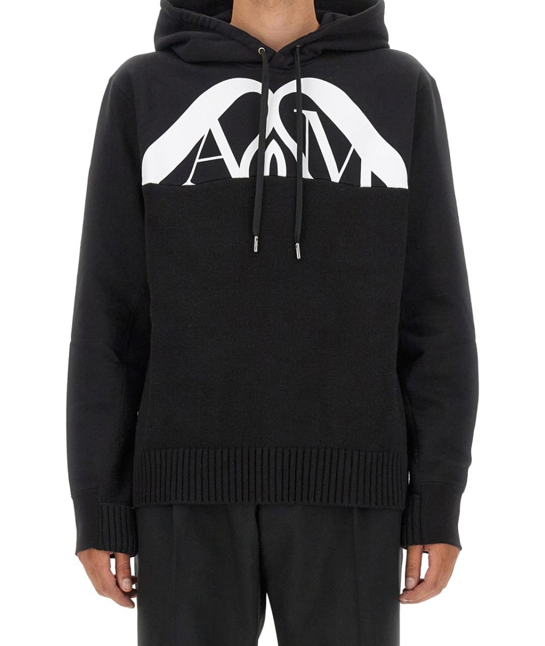 ALEXANDER MCQUEEN Черный хлопковый джемпер / свитер, фото 4