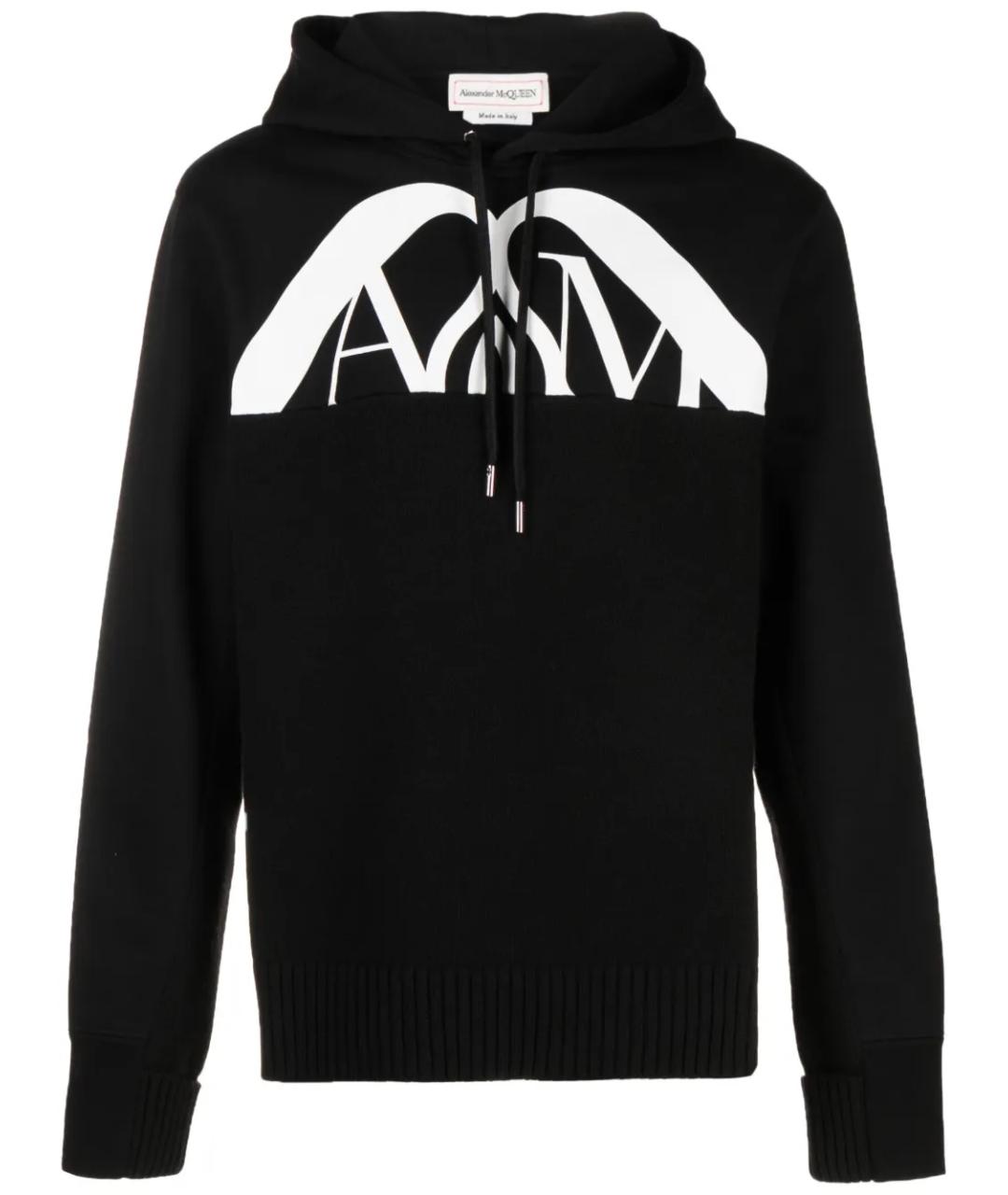 ALEXANDER MCQUEEN Черный хлопковый джемпер / свитер, фото 1