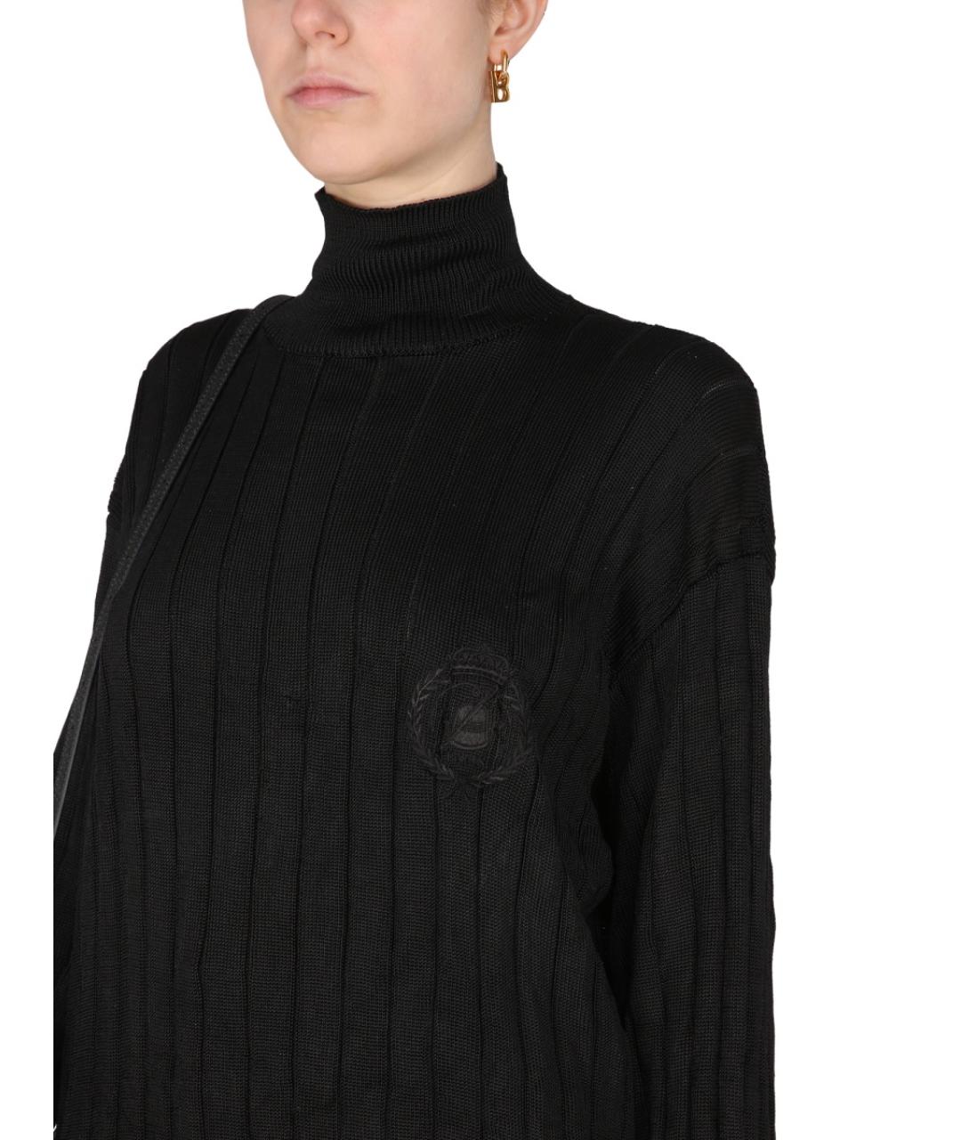 BALENCIAGA Черный шелковый джемпер / свитер, фото 5