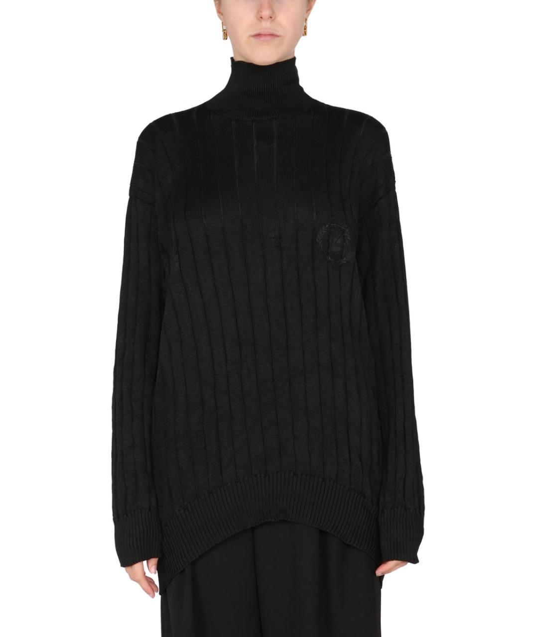 BALENCIAGA Черный шелковый джемпер / свитер, фото 2