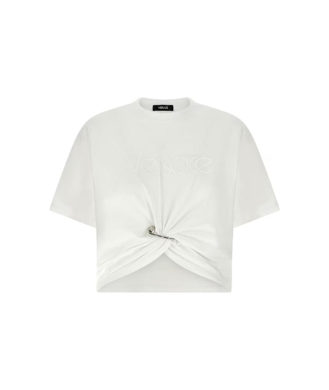 VERSACE Белая хлопковая футболка, фото 1