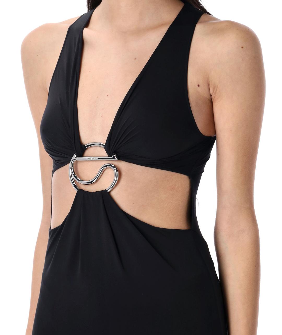 COPERNI Черное полиамидовое вечернее платье, фото 4