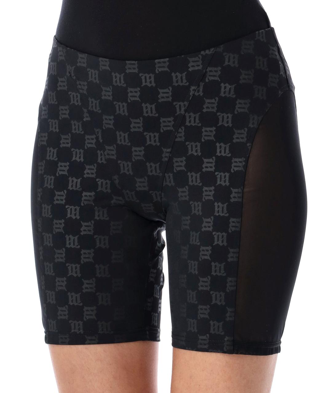 MISBHV Черные полиамидовые леггинсы и велосипедки, фото 3