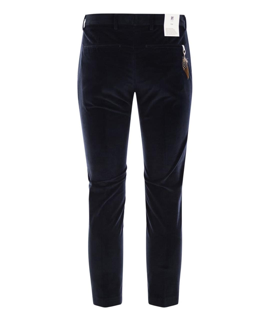 PT TORINO Синие хлопковые повседневные брюки, фото 2