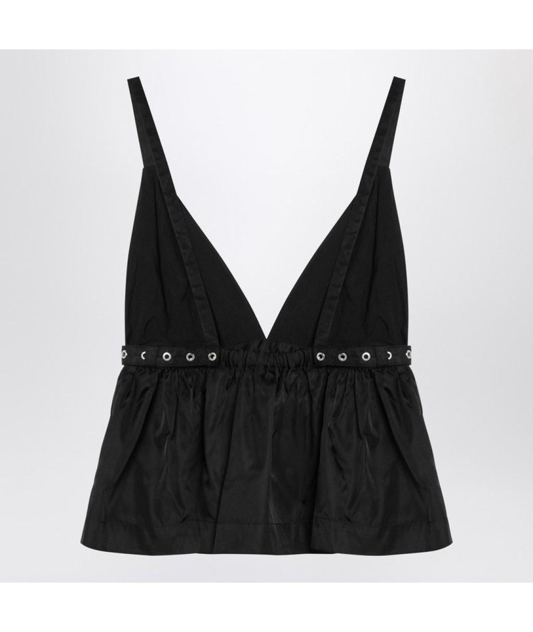 GANNI Черная полиамидовая майка, фото 2