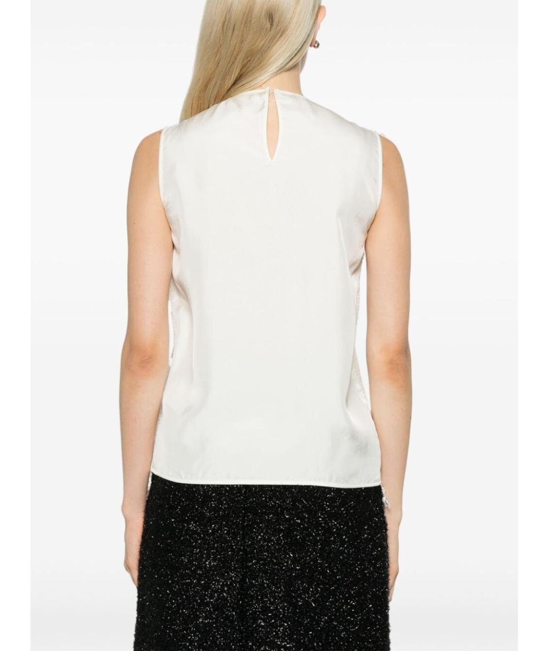 JIL SANDER Белая шерстяная блузы, фото 4