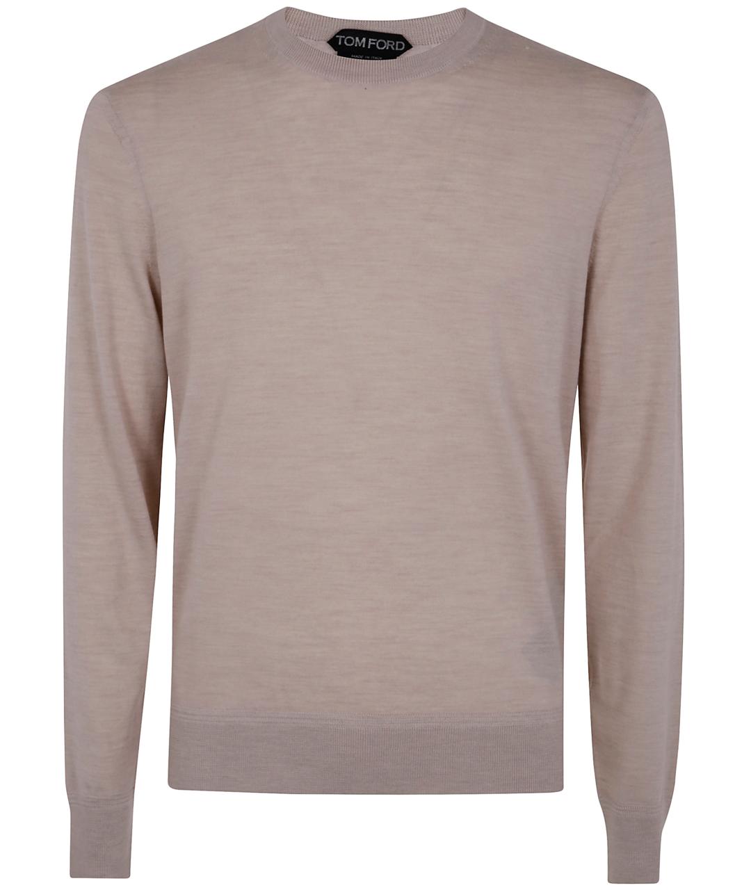 TOM FORD Бежевый шерстяной джемпер / свитер, фото 1