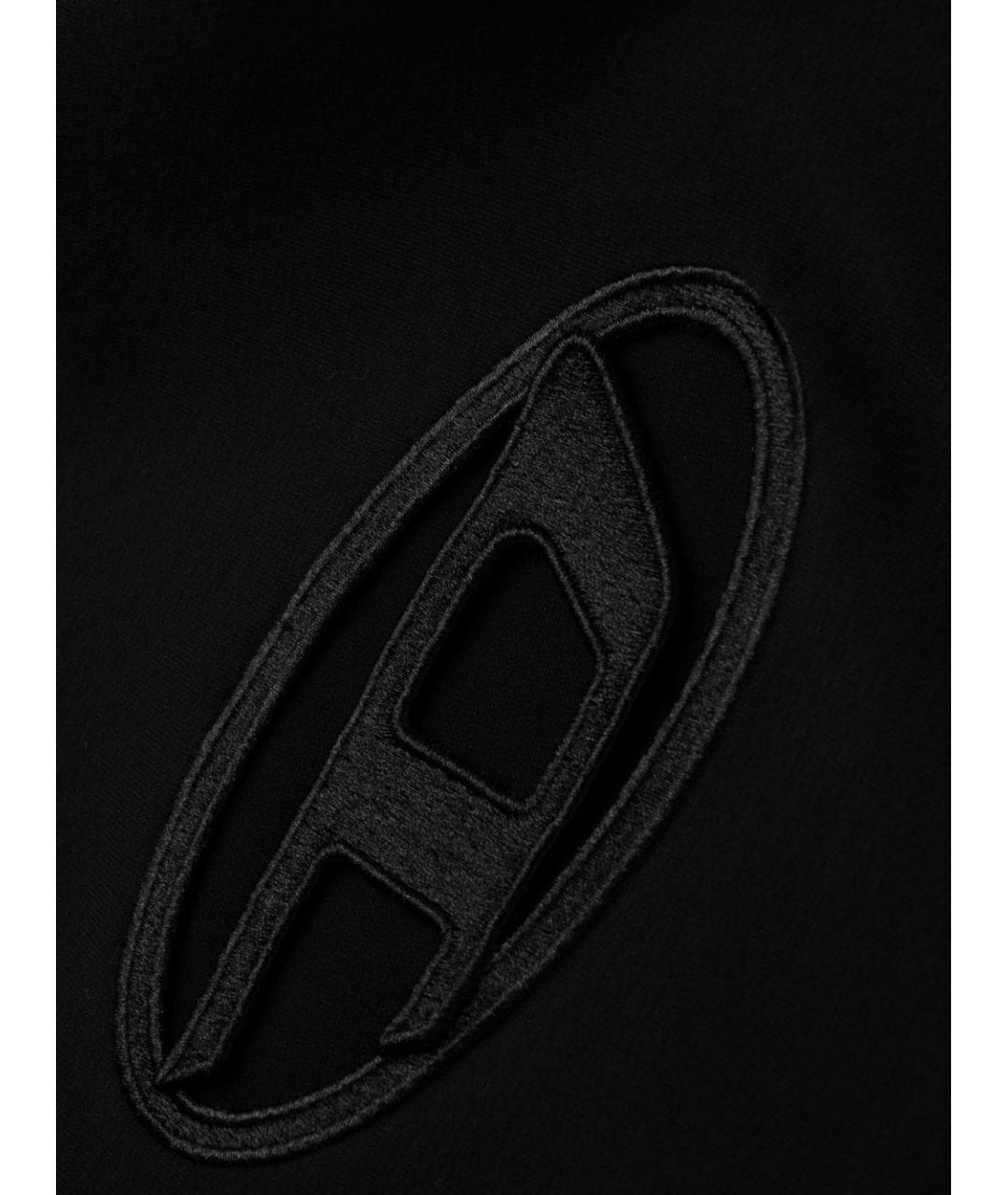 DIESEL Черное хлопковое повседневное платье, фото 2