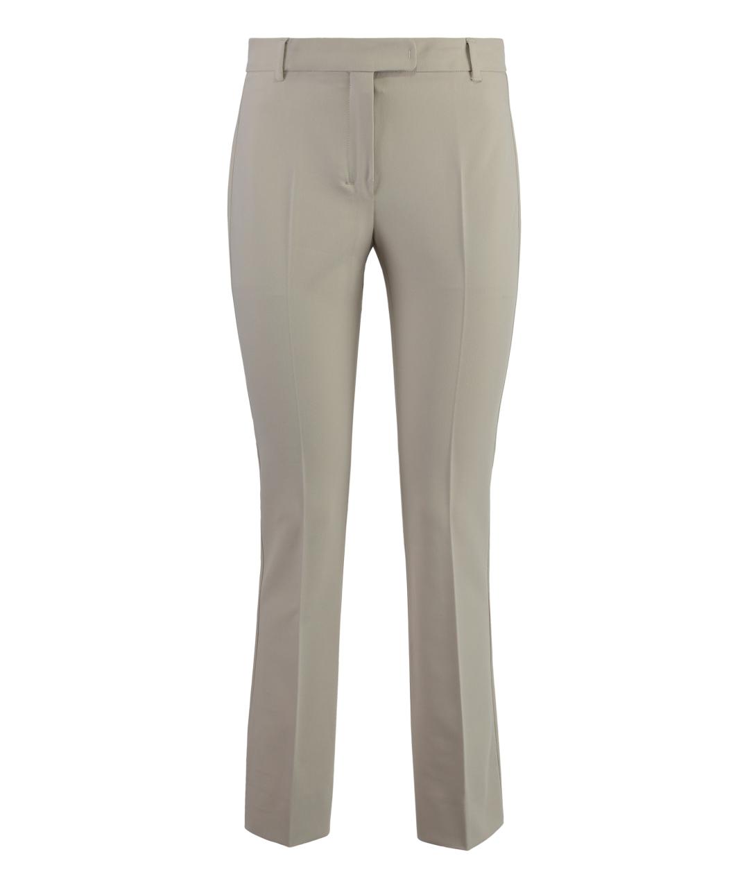 'S MAX MARA Бежевые хлопковые прямые брюки, фото 1