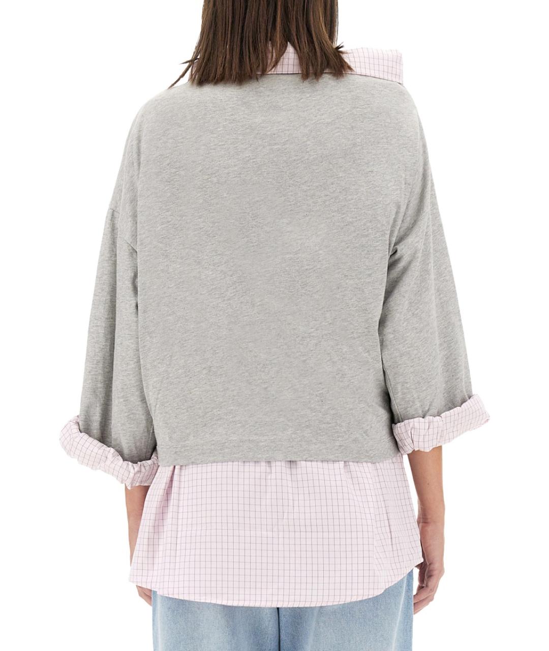 DRIES VAN NOTEN Серый хлопковый джемпер / свитер, фото 4