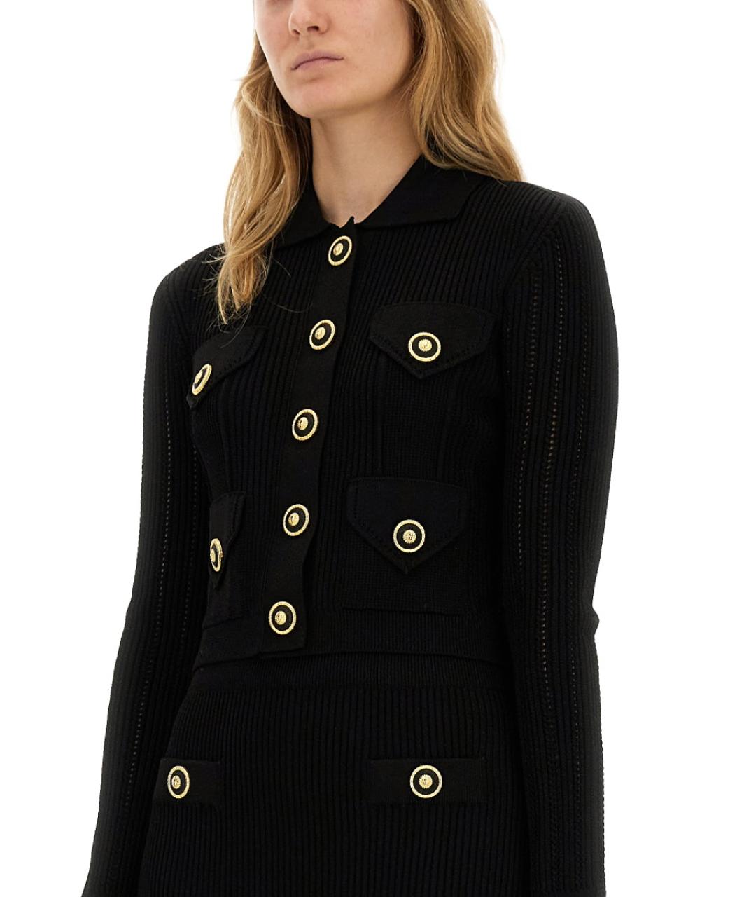 BALMAIN Черный вискозный кардиган, фото 5