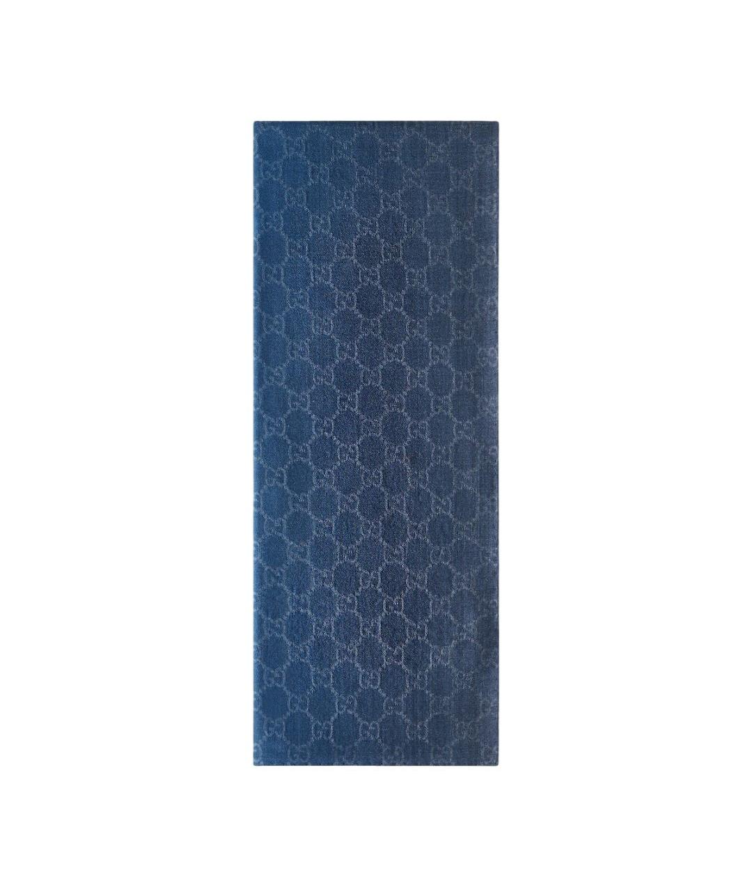 GUCCI Синий шарф, фото 1