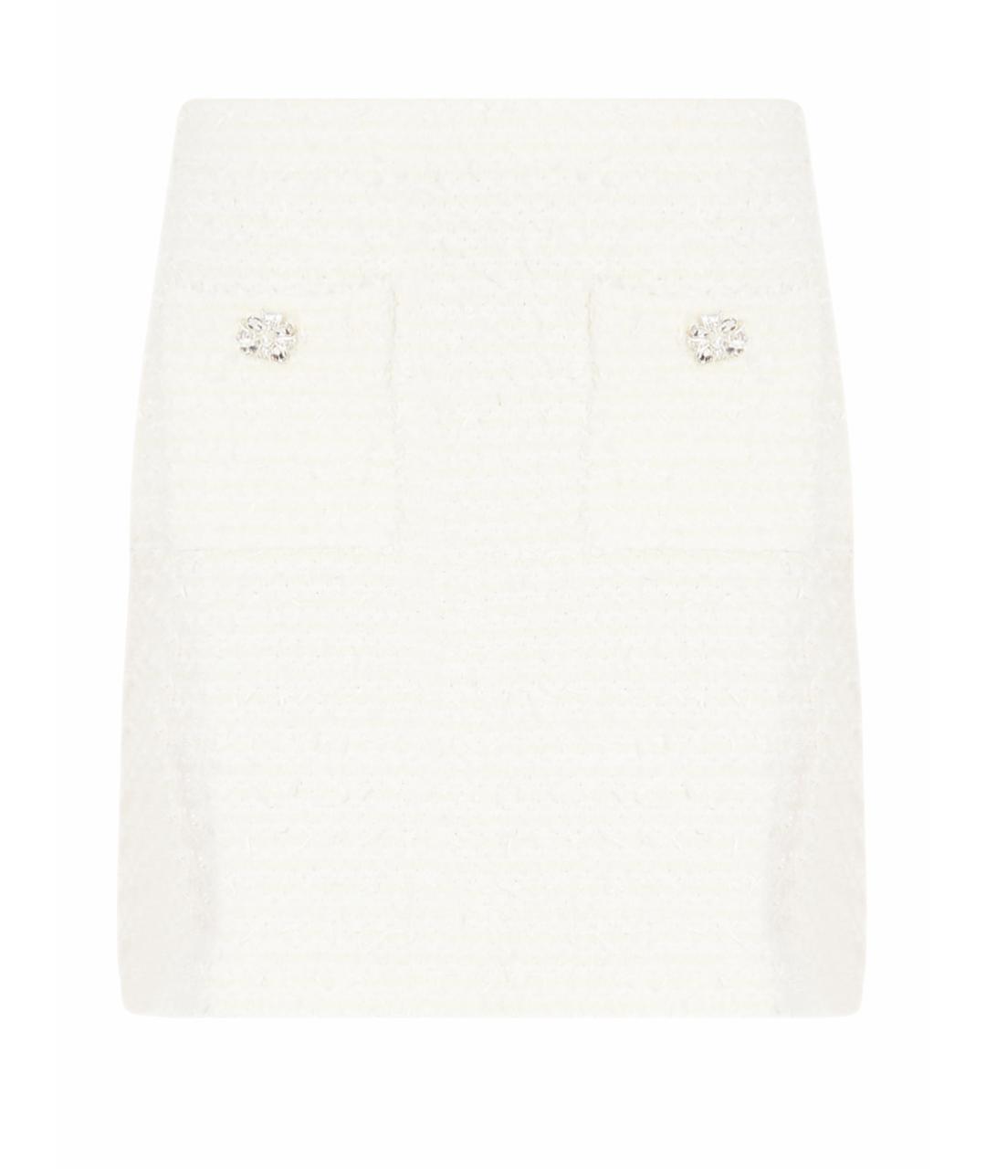 SELF-PORTRAIT Бежевая хлопковая юбка мини, фото 1