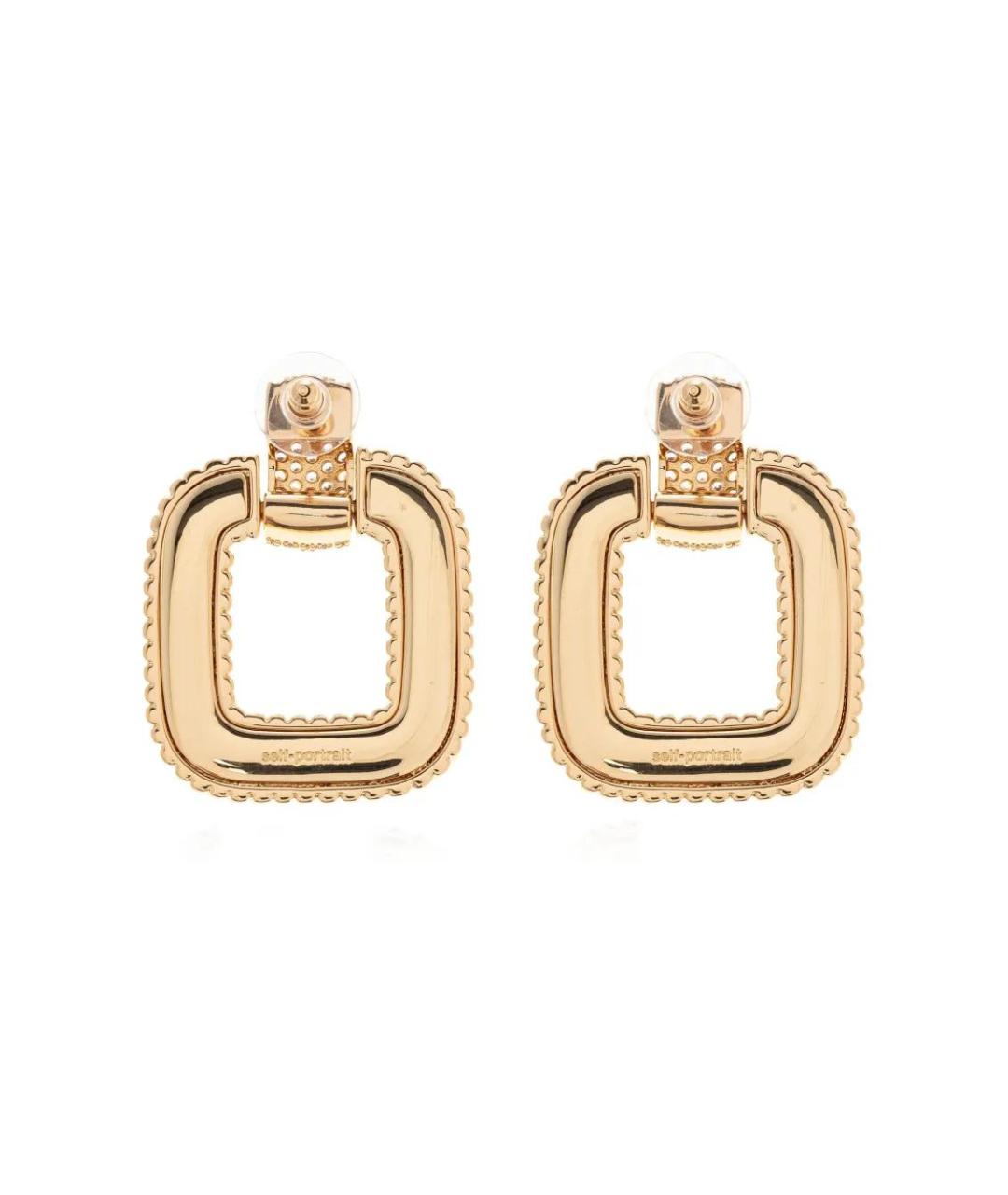 SELF-PORTRAIT Золотые латунные серьги, фото 4