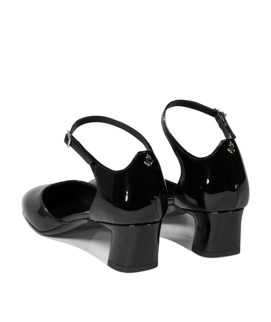 JIMMY CHOO Черные туфли из лакированной кожи, фото 4