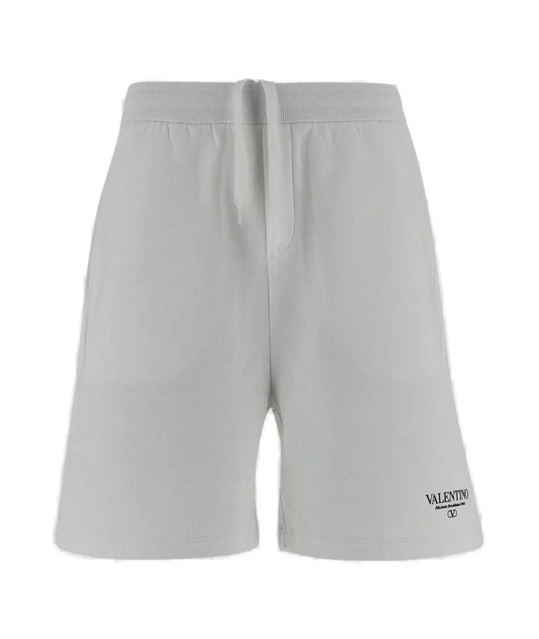 VALENTINO Серые хлопковые шорты, фото 1