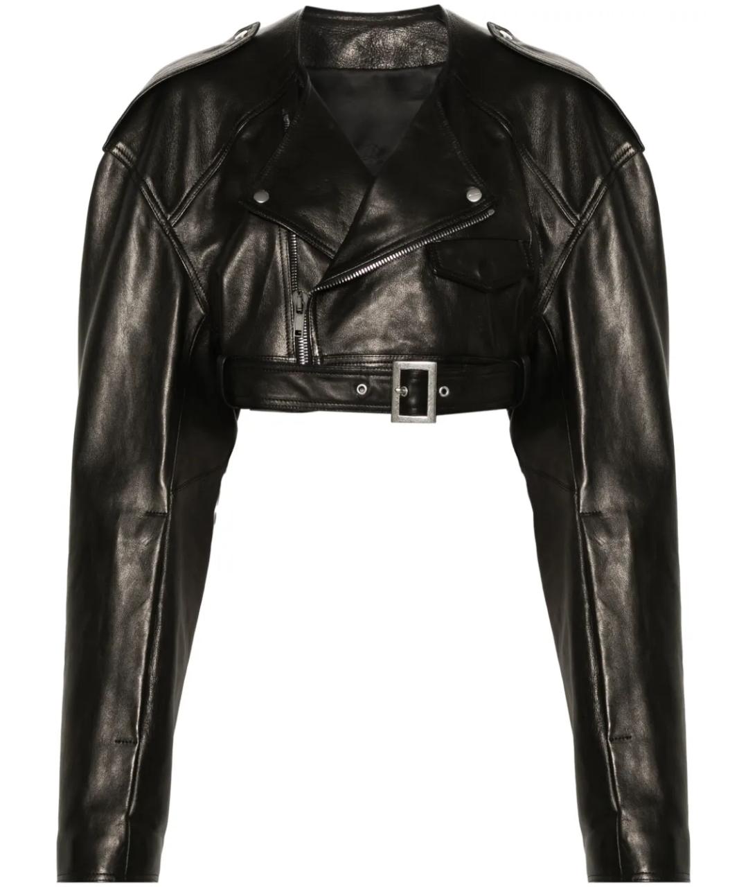 RICK OWENS Черная кожаная куртка, фото 1
