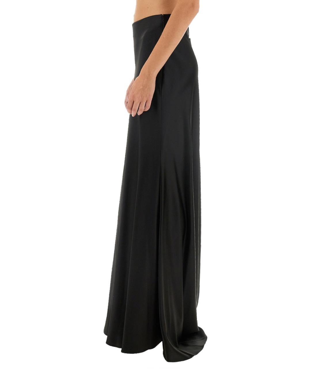 KITON Черная ацетатная юбка макси, фото 4