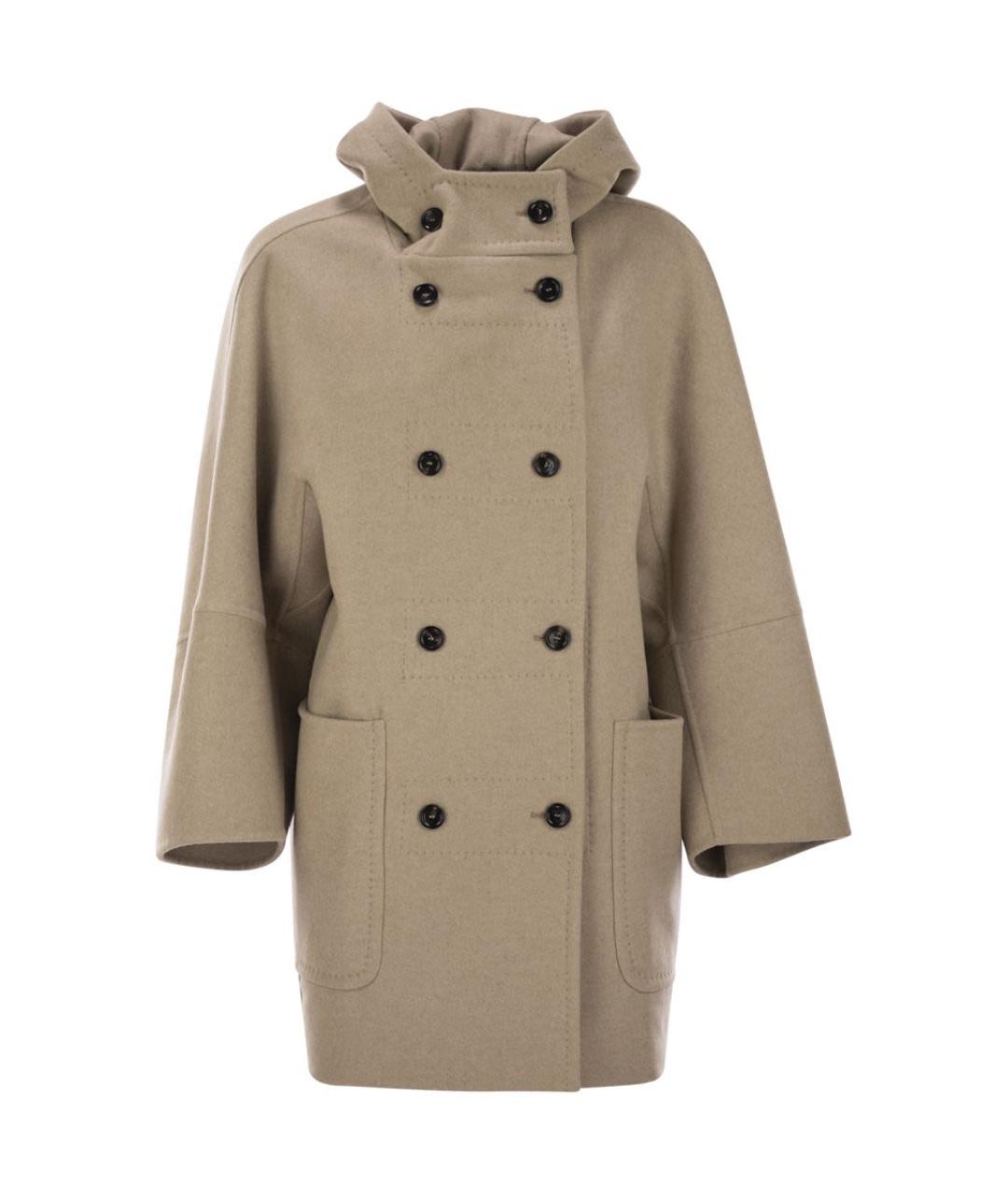 MAX MARA Бежевая шерстяная парка, фото 1