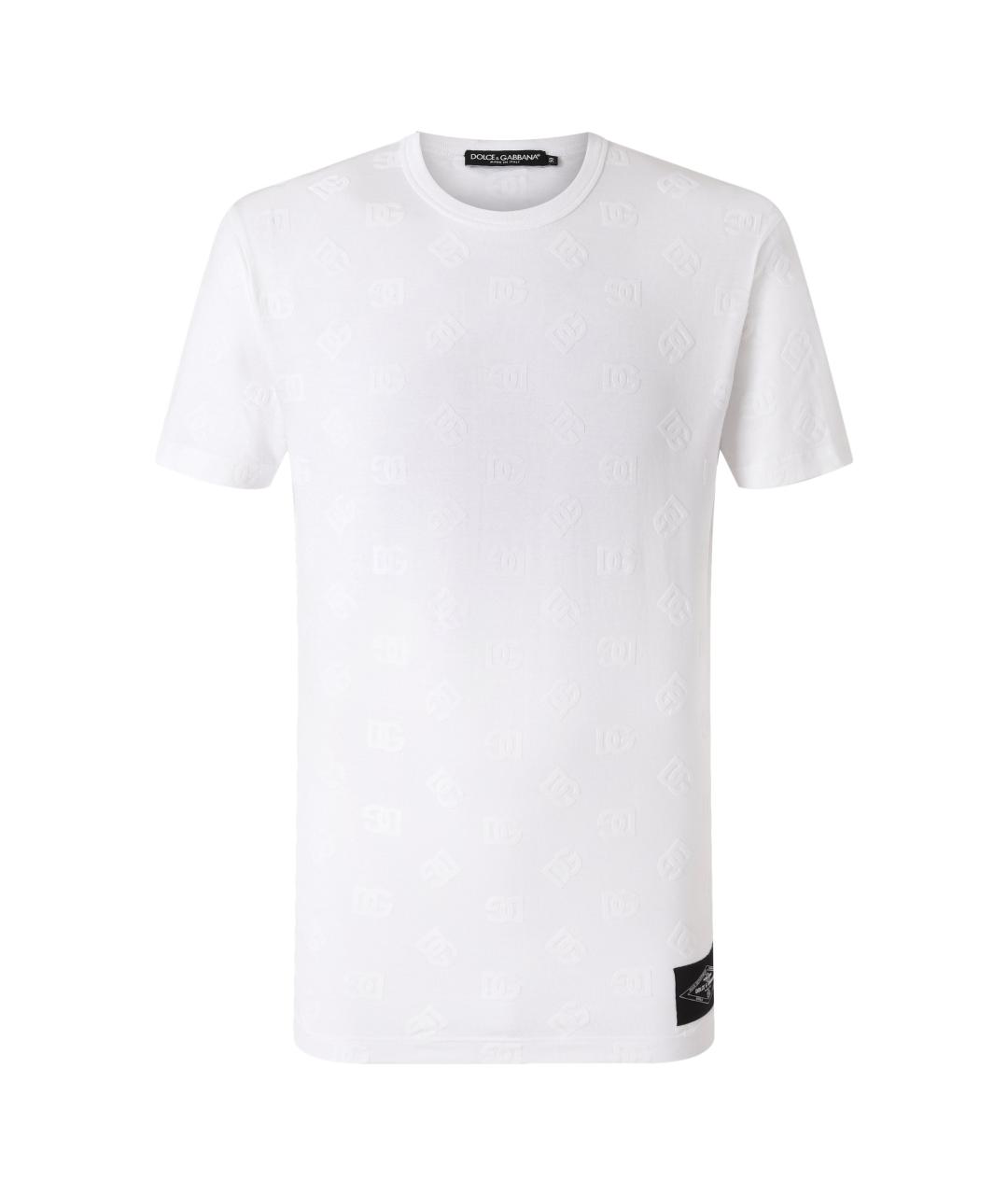 DOLCE&GABBANA Белая хлопковая футболка, фото 1