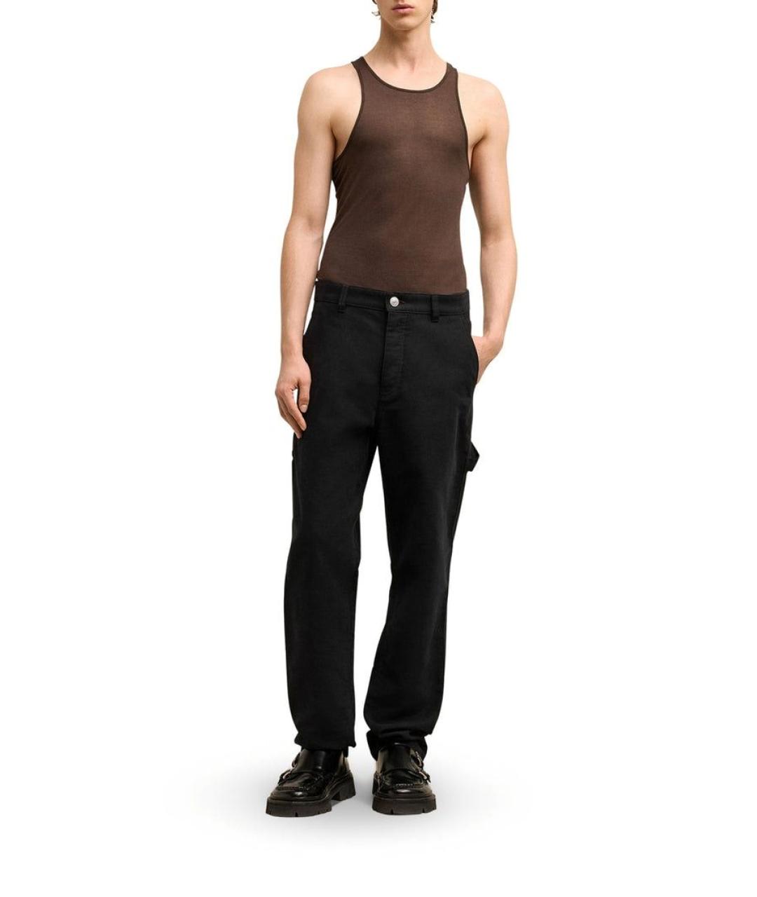 Ami Paris Черные хлопковые повседневные брюки, фото 2