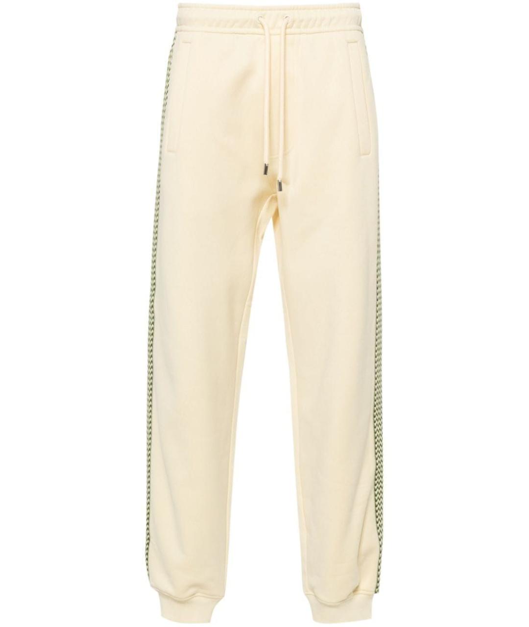 LANVIN Бежевые хлопковые повседневные брюки, фото 1