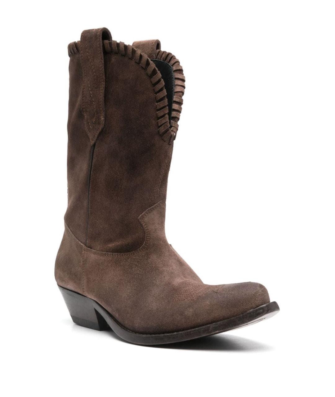 GOLDEN GOOSE DELUXE BRAND Коричневые замшевые ботинки, фото 2