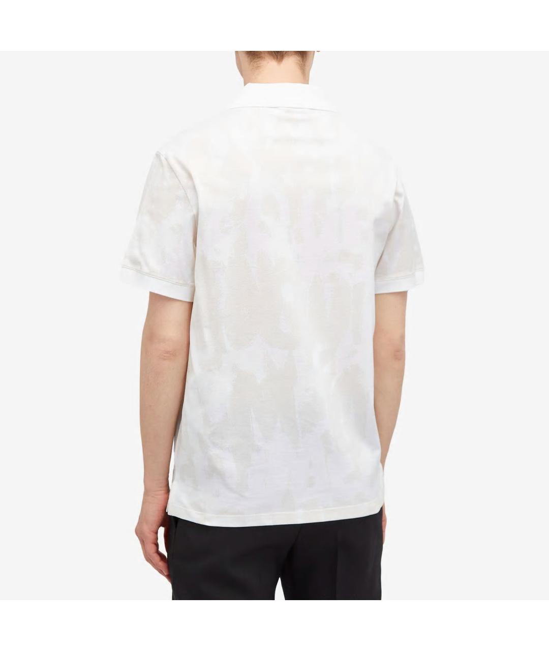 ALEXANDER MCQUEEN Белое хлопковое поло с коротким рукавом, фото 3