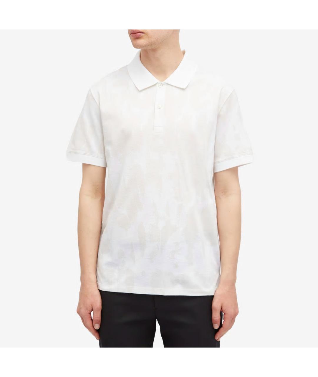 ALEXANDER MCQUEEN Белое хлопковое поло с коротким рукавом, фото 2