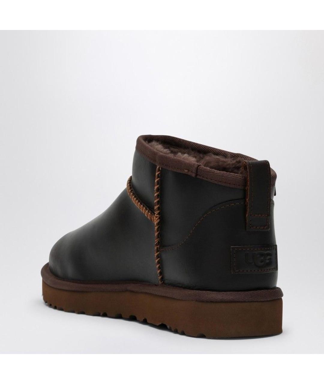 UGG AUSTRALIA Коричневые кожаные ботинки, фото 5