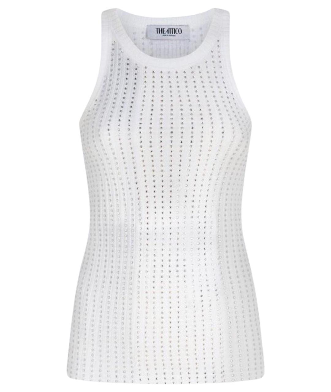THE ATTICO Белая хлопковая майка, фото 1