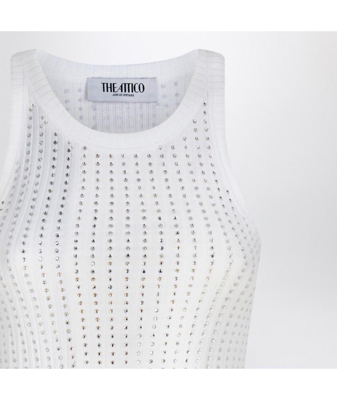 THE ATTICO Белая хлопковая майка, фото 2