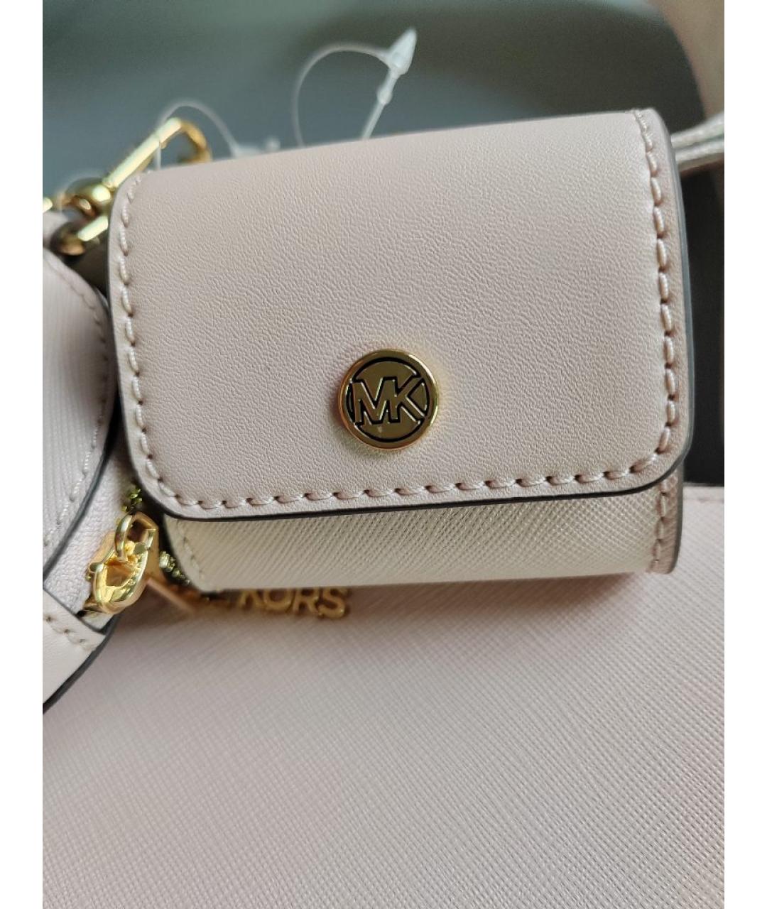 MICHAEL KORS Розовая кожаная сумка через плечо, фото 6