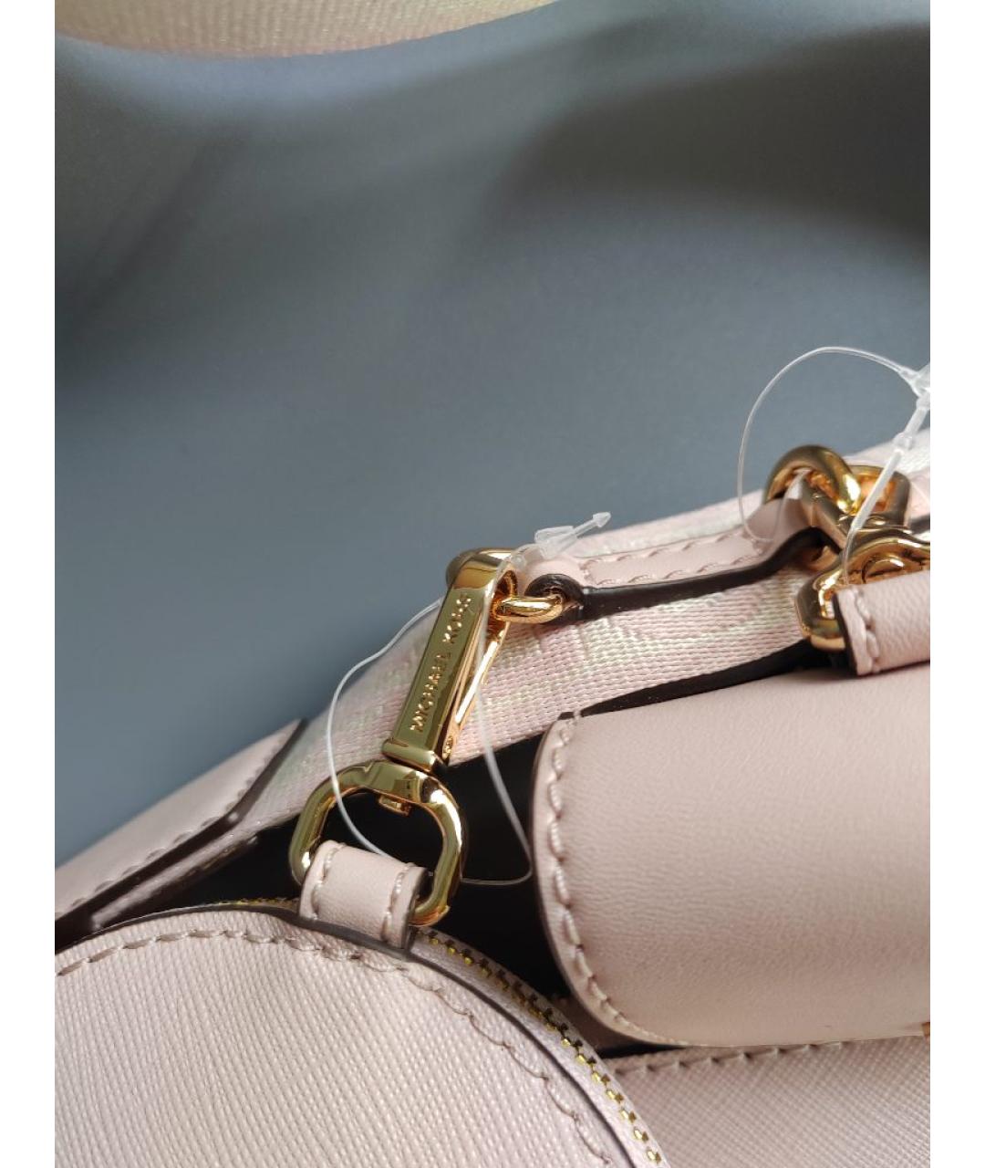 MICHAEL KORS Розовая кожаная сумка через плечо, фото 7