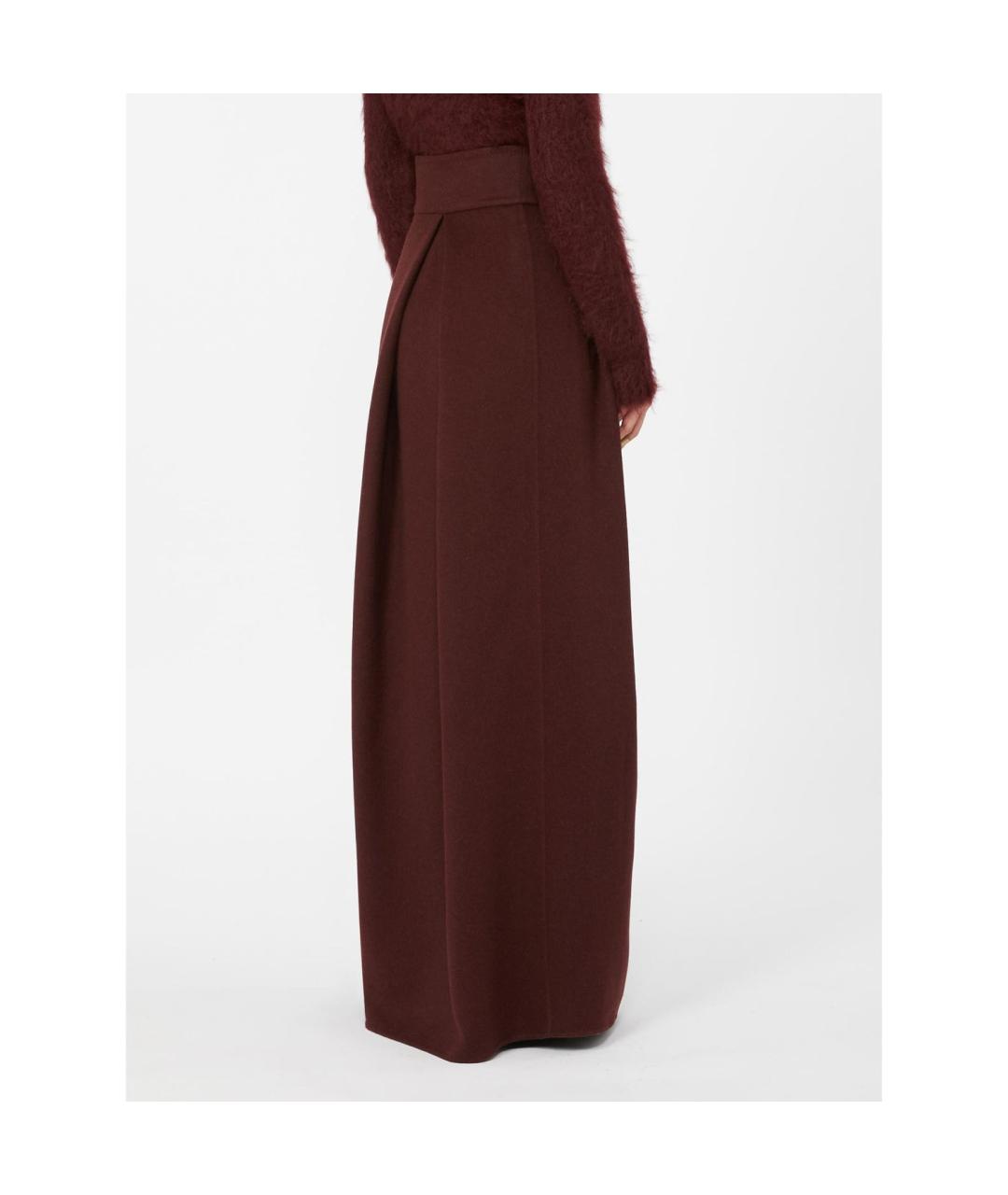 MAX MARA Фиолетовая шерстяная юбка макси, фото 2