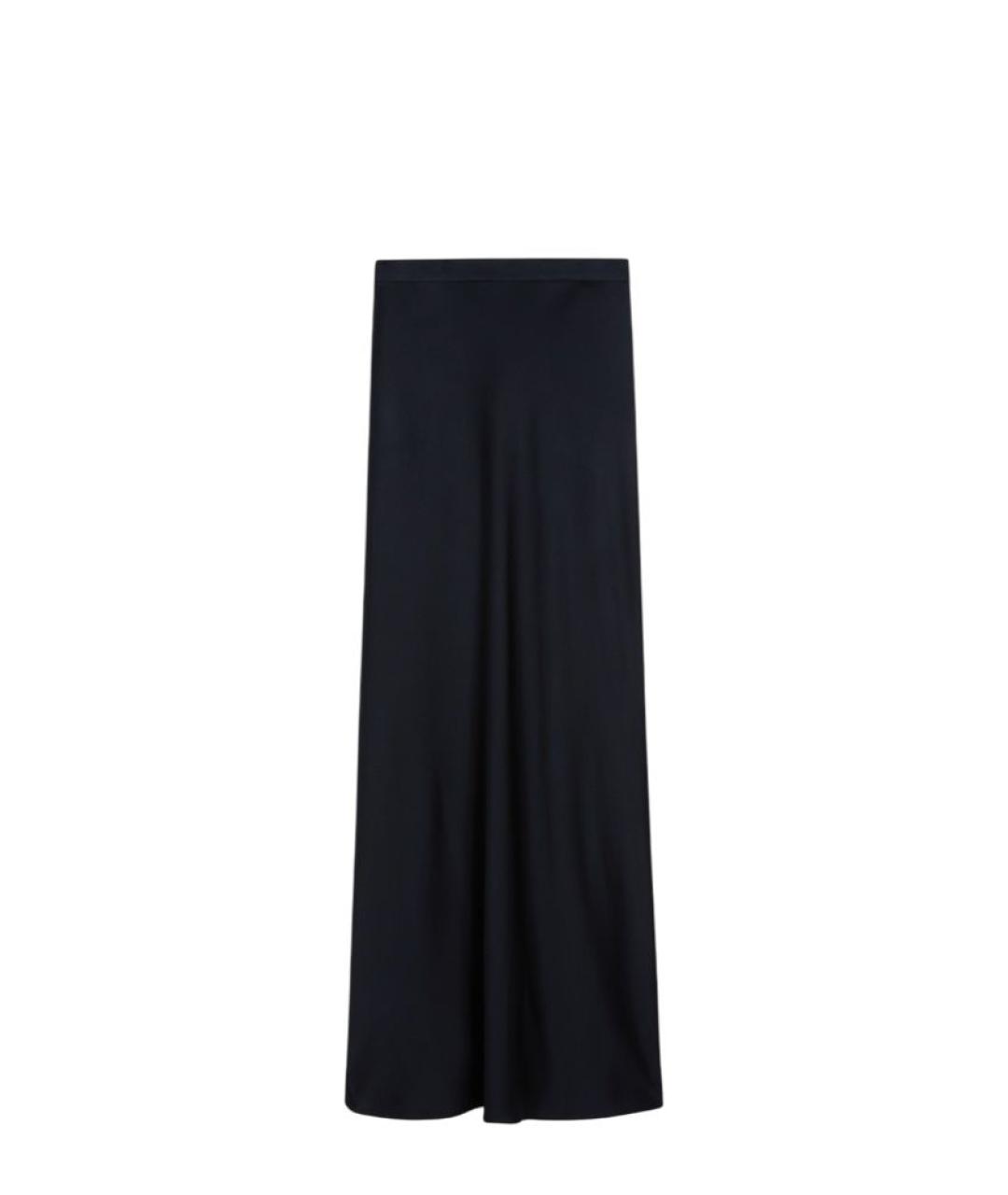 MAX MARA STUDIO Темно-синяя ацетатная юбка макси, фото 1