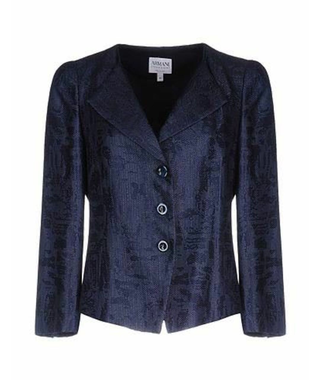 ARMANI COLLEZIONI Темно-синий полиэстеровый жакет/пиджак, фото 1