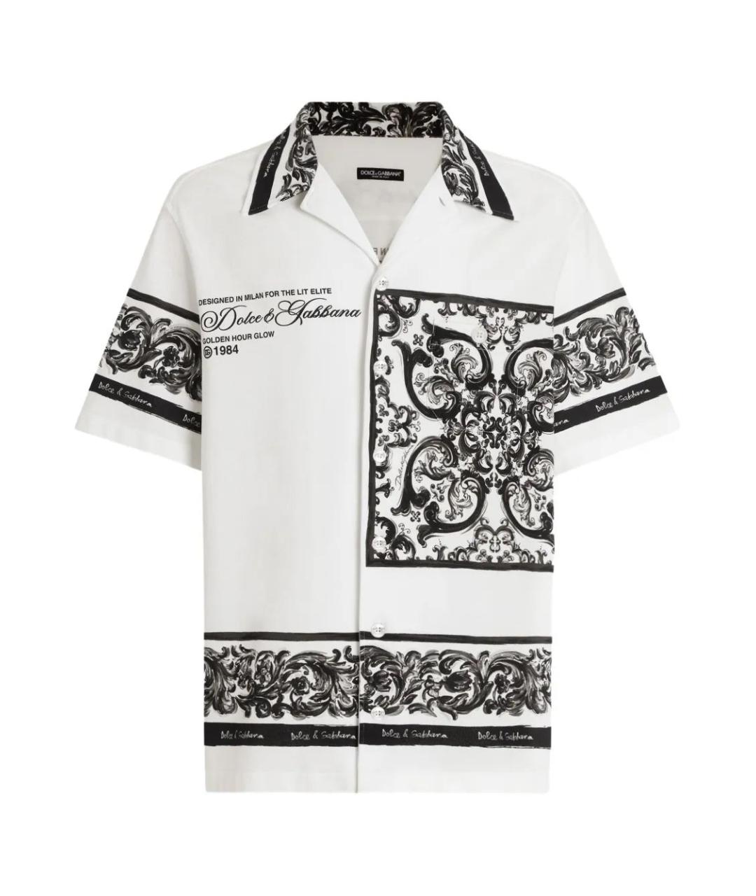 DOLCE&GABBANA Белая хлопковая кэжуал рубашка, фото 1
