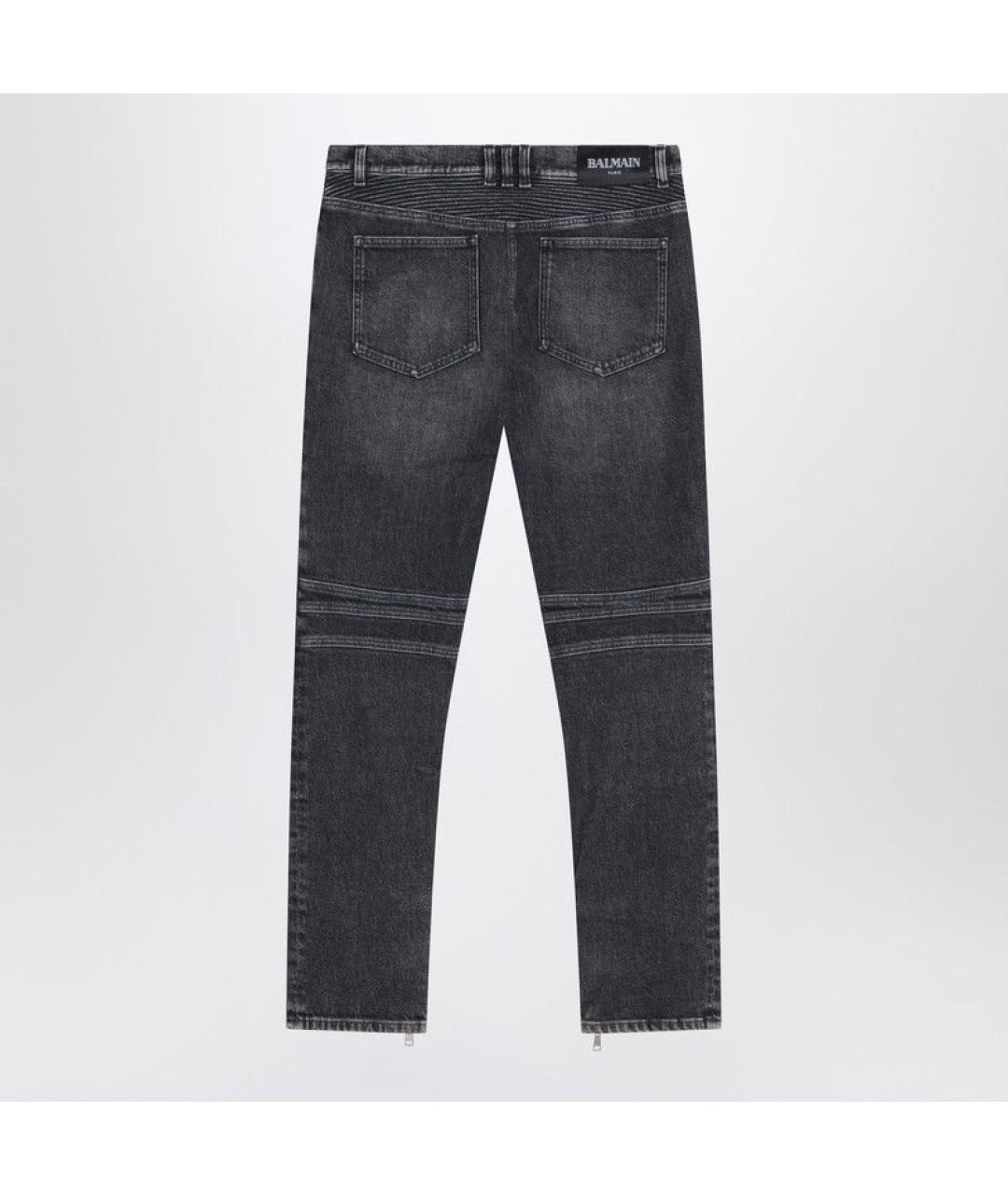 BALMAIN Серые хлопковые джинсы скинни, фото 2