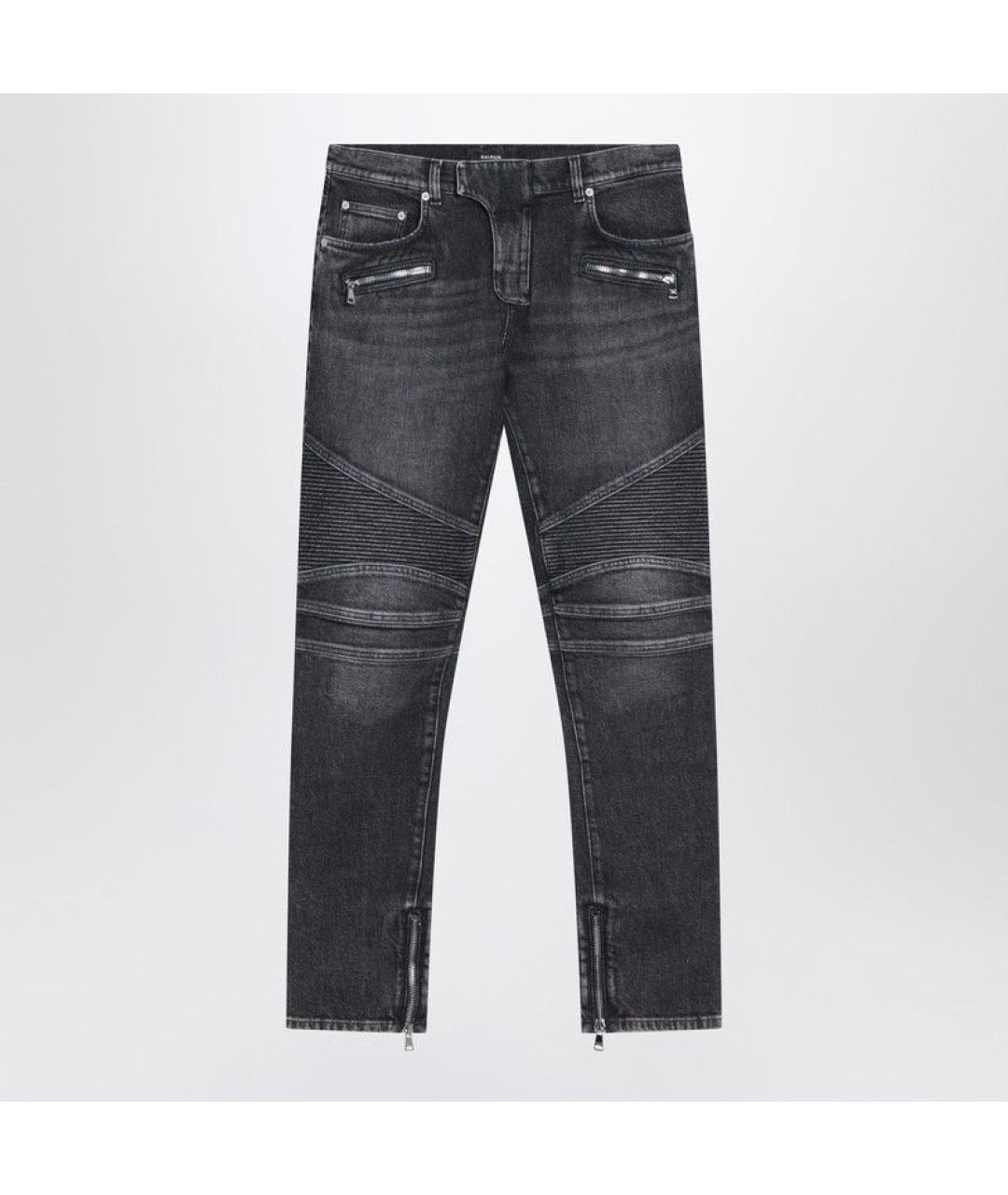 BALMAIN Серые хлопковые джинсы скинни, фото 3