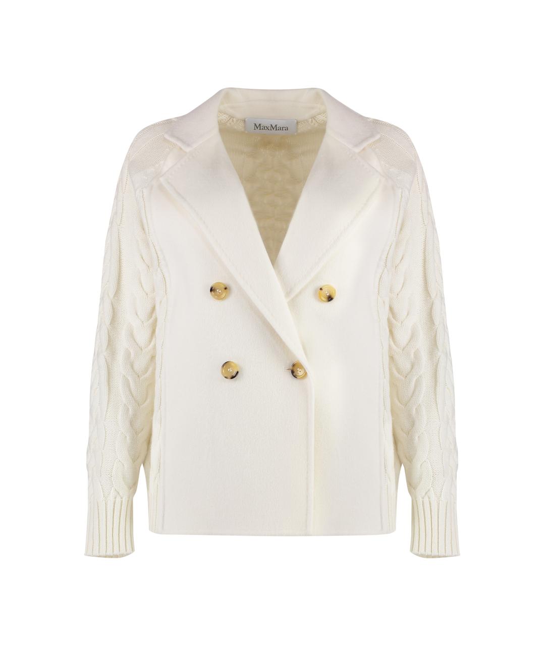 MAX MARA Белое кашемировое пальто, фото 1