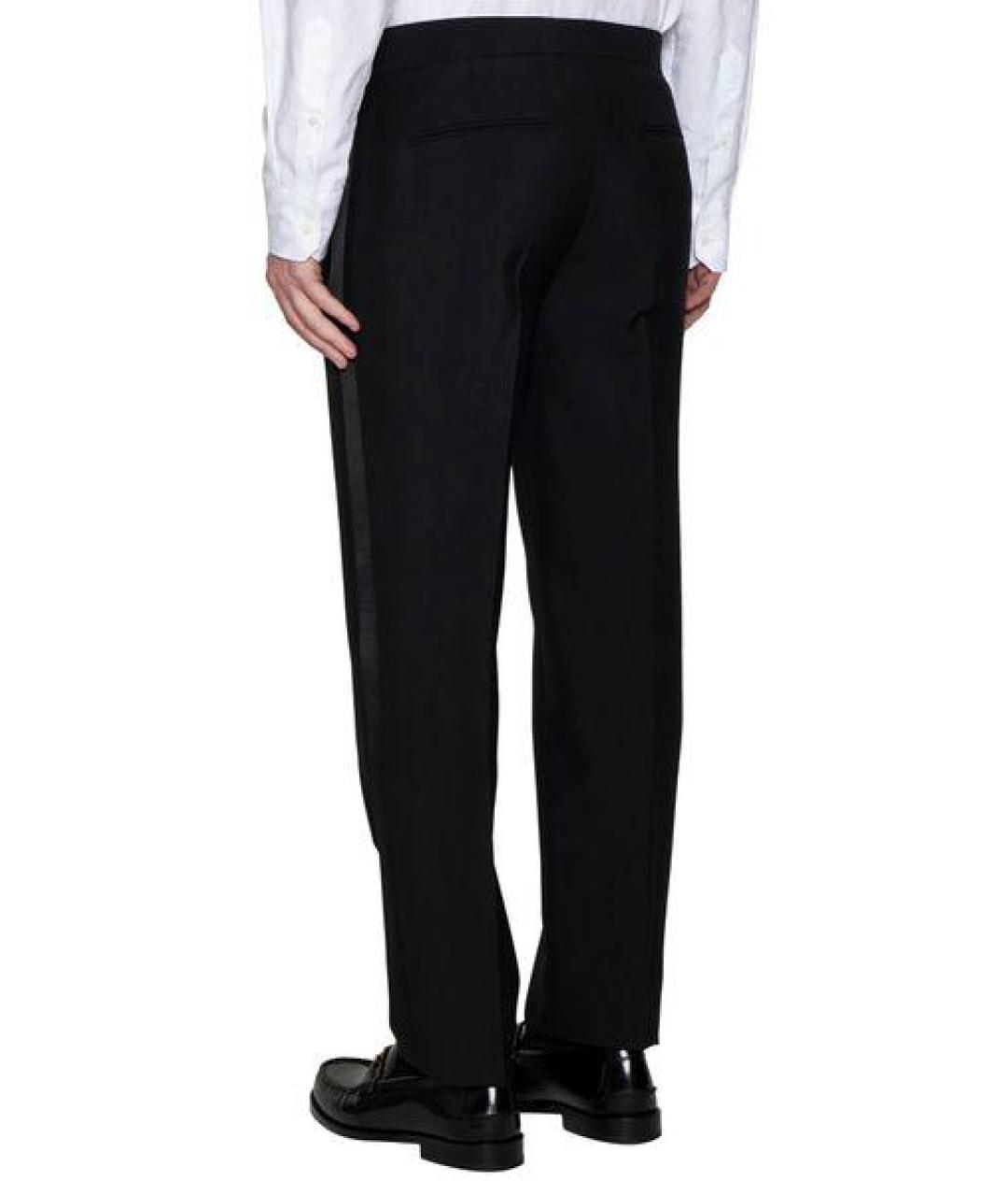 VERSACE Черные шерстяные повседневные брюки, фото 3