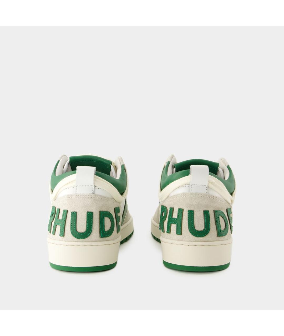 RHUDE Белые кожаные низкие кроссовки / кеды, фото 3