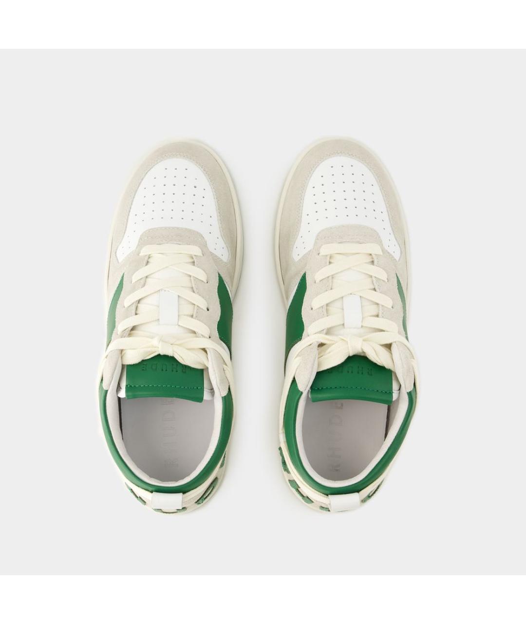 RHUDE Белые кожаные низкие кроссовки / кеды, фото 4