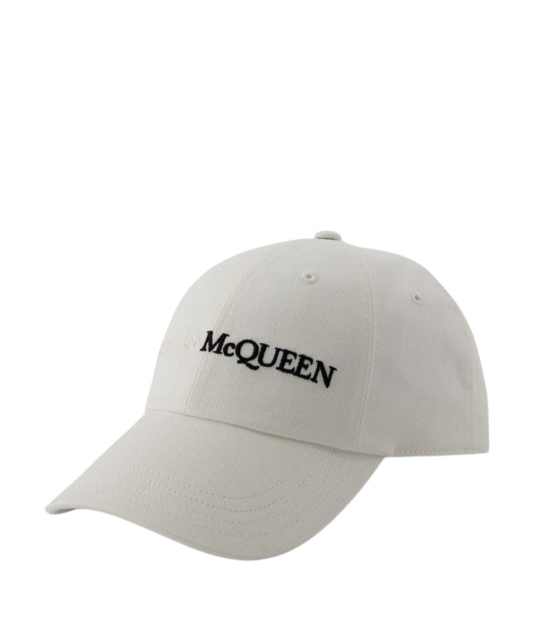 ALEXANDER MCQUEEN Белая хлопковая кепка/бейсболка, фото 1