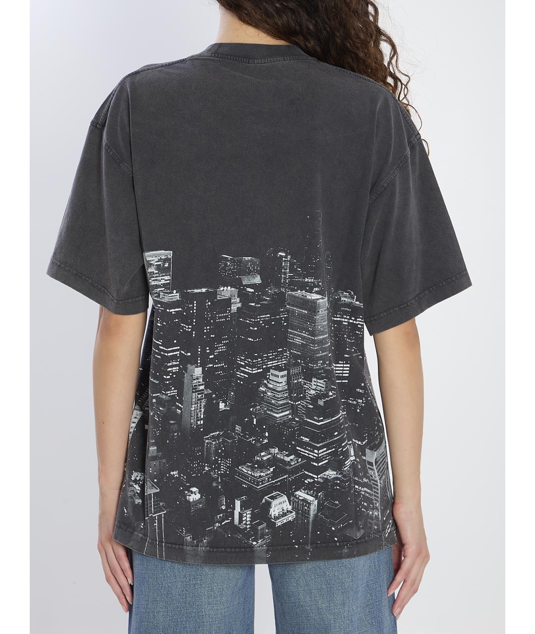 ALEXANDER WANG Черная хлопковая футболка, фото 5